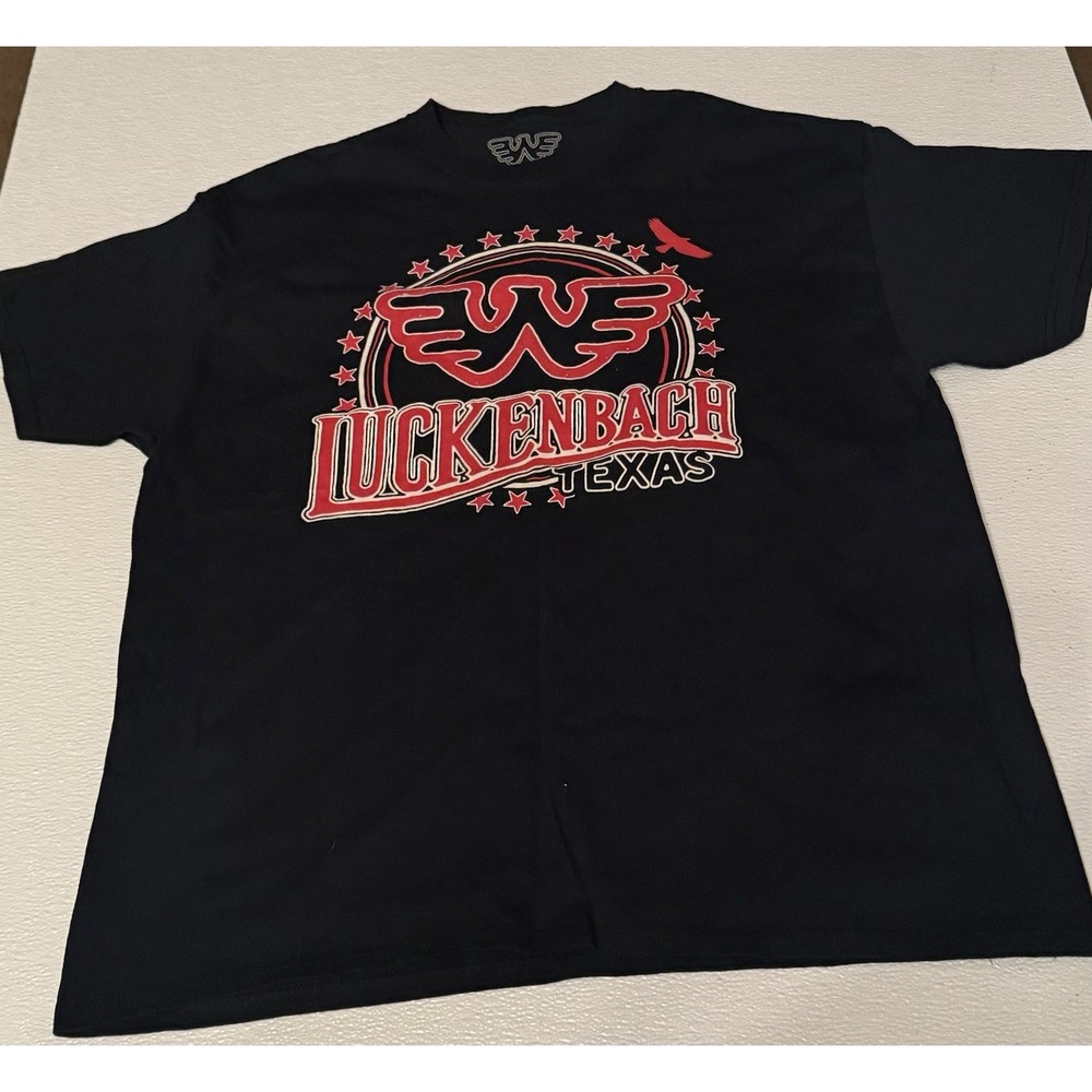 Waylon Jennings Luckenbach Texas Country Music Graphic T-Shirt Size XL Black